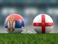 Football euro cup group C Serbia vs England Royalty Free Stock Photo