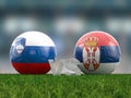 Football euro cup group C Slovenia vs Serbia Royalty Free Stock Photo