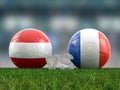 Football euro cup group D Austria vs France Royalty Free Stock Photo