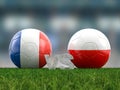 Football euro cup group D France vs Poland Royalty Free Stock Photo
