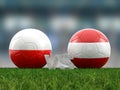 Football euro cup group D Poland vs Austria Royalty Free Stock Photo