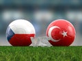 Football euro cup group F Czechia vs Turkey Royalty Free Stock Photo