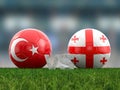 Football euro cup group F Turkey vs Georgia Royalty Free Stock Photo