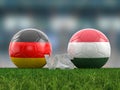 Football euro cup group A Germany vs Hungary Royalty Free Stock Photo