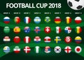 Football 2018, Europe Qualification, all Groups Royalty Free Stock Photo