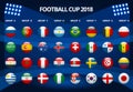 Football 2018, Europe Qualification, all Groups Royalty Free Stock Photo