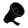 A football fan shout.Fans single icon in black style vector symbol stock illustration. Royalty Free Stock Photo