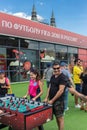 Football Fan Zone on Red Square in Moscow during the World Cup Royalty Free Stock Photo