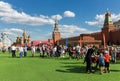 Football Fan Zone on Red Square in Moscow during the World Cup Royalty Free Stock Photo