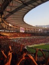 Football fans at Maracana stadium