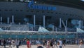 Football fans at the stadium before the quarterfinal of UEFA EURO 2020