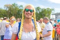 Football fans from Sweden wearing pigtail wigs at the World Cup