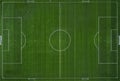 Football field from above. training field, Aerial view. soccer team on the field