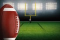 Football on field Royalty Free Stock Photo