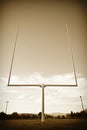 Football Field Goal Posts vintage Royalty Free Stock Photo