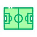 Football Field Icon Vector Outline Illustration