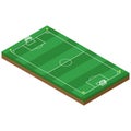 Football field. Isometric 3D image Royalty Free Stock Photo