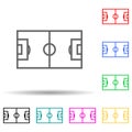 football field multi color style icon. Simple thin line, outline  of web icons for ui and ux, website or mobile application Royalty Free Stock Photo
