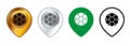 Football field place mark location stadium position map coordinate route destination point navigation design icon set