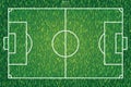 Football field or soccer field background. Green grass court for create soccer game. Vector