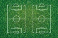 Football field or soccer field background. Green grass court for create soccer game. Vector