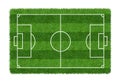 Football field or soccer field on green grass pattern texture isolated on white background Royalty Free Stock Photo