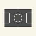 Football field solid icon. Soccer stadium glyph style pictogram on beige background. Football sport signs for mobile Royalty Free Stock Photo