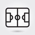 Football Field sports vector icon, Sports field icon, football field symbol. Modern, simple outline, outline vector illustration Royalty Free Stock Photo