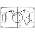 Football field with tactics