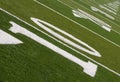 Football Field Ten Yard Line to Infinity Royalty Free Stock Photo