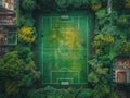 football field top view Royalty Free Stock Photo