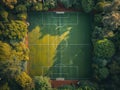 football field top view Royalty Free Stock Photo