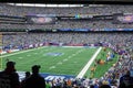 Football field view from the stands before the Giants and Jets game Royalty Free Stock Photo