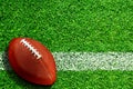 Football on Field With Copy Space Royalty Free Stock Photo