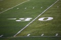 Football Field Yard Marker Royalty Free Stock Photo