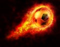 Football On Fire Royalty Free Stock Photo