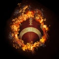 Football on fire Royalty Free Stock Photo