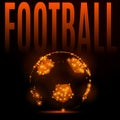 Football fire ball Royalty Free Stock Photo