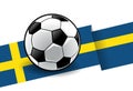 Football with flag - Sweden Royalty Free Stock Photo