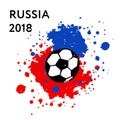 Football Flag Vector ball Brush illustration Sport