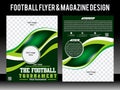 Football Flyer & Magazine Design Template Royalty Free Stock Photo