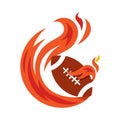 football flying fire ball icon Design Vector, Emblem, Design Concept, Creative Symbol