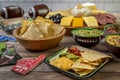 Football Food for a game watching or tailgating party Royalty Free Stock Photo