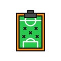 Football formation strategy icon. simple illustration outline style sport symbol.