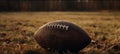 Football frenzy, Close-up of an American football waiting for the next play