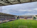 Football game of Petrolul Ploiesti team in Ploiesti City , Romania Royalty Free Stock Photo