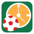 Football game time, icon Royalty Free Stock Photo