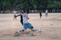 Zanzibar Jambiani village fotball game Royalty Free Stock Photo