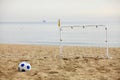 Football gate and ball, beach soccer