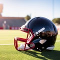 Football Gear on the Sideline Royalty Free Stock Photo